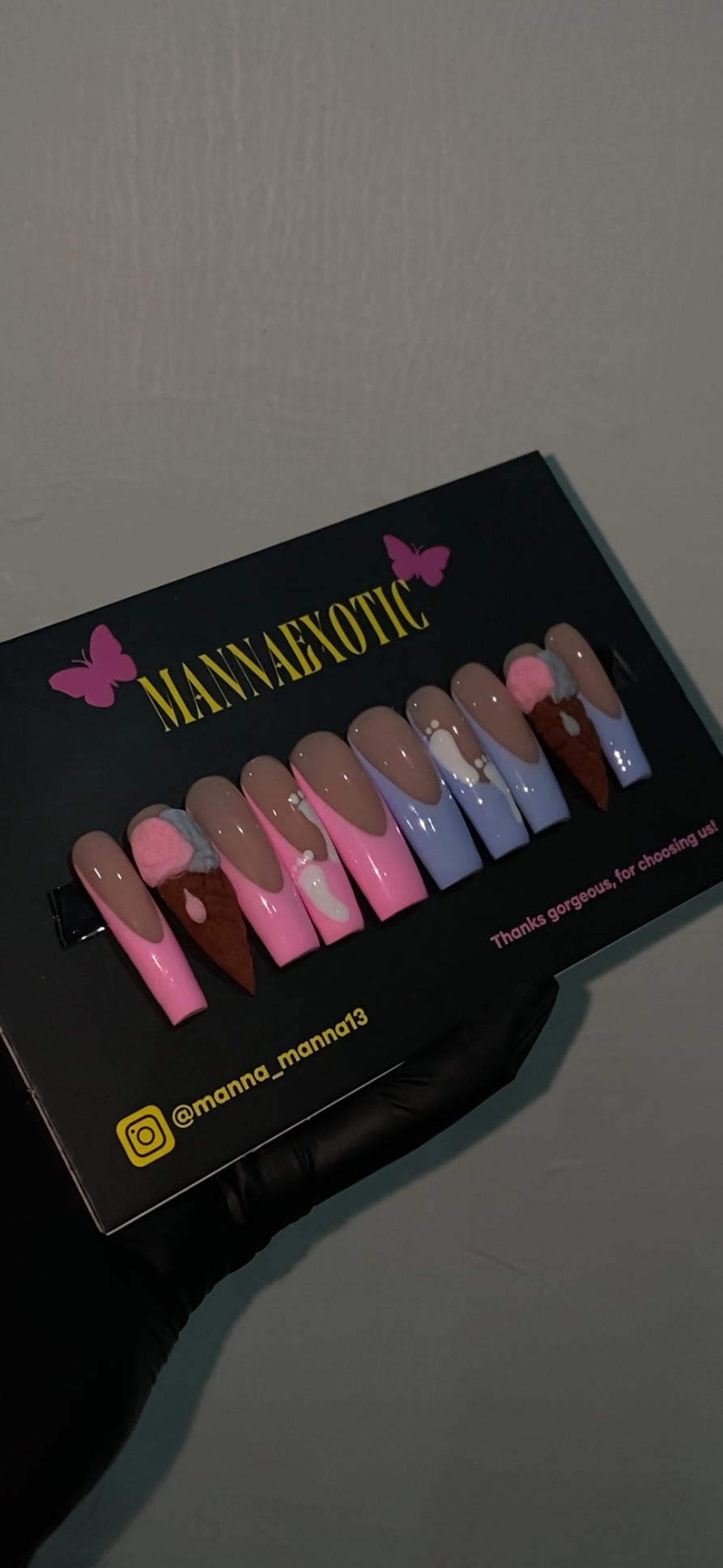 Gender reveal nail set