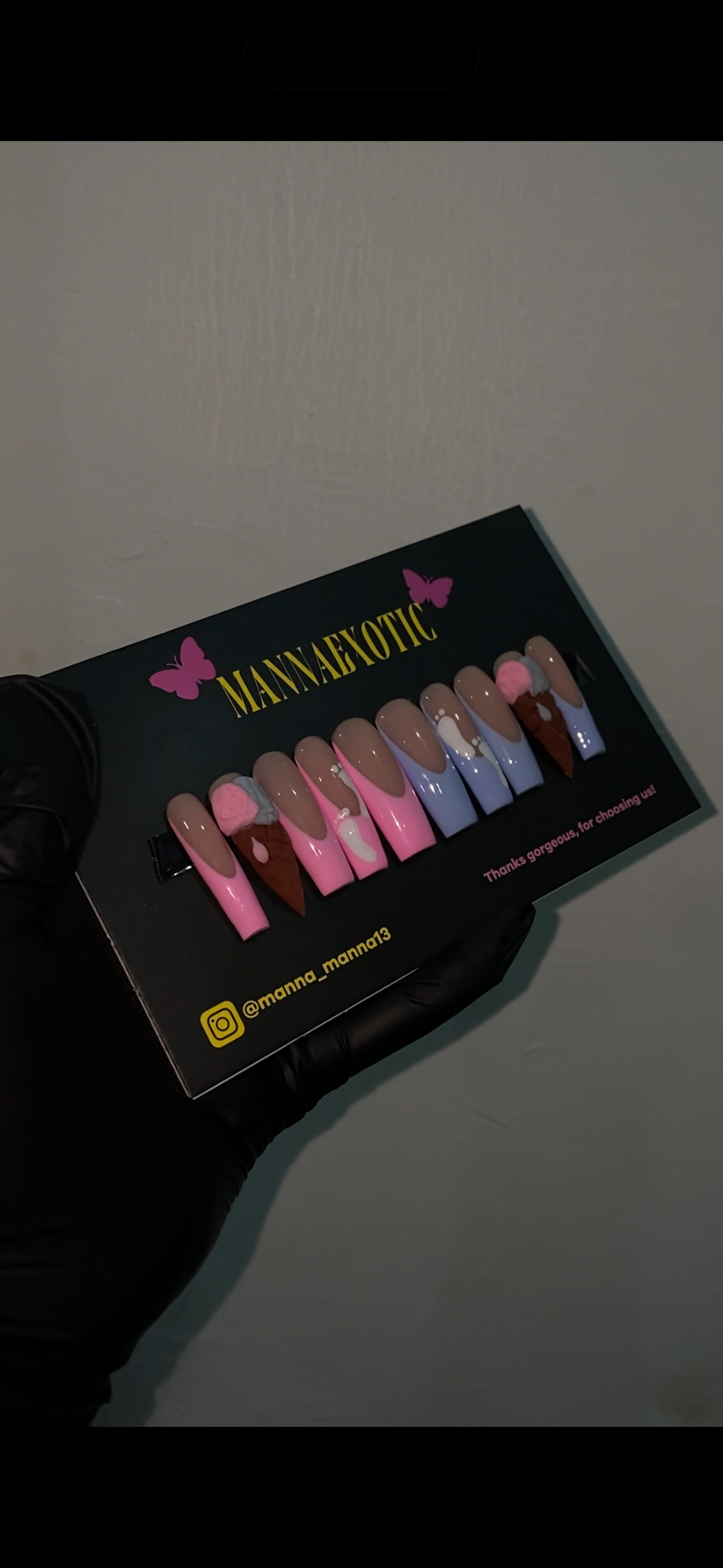 Gender reveal nail set