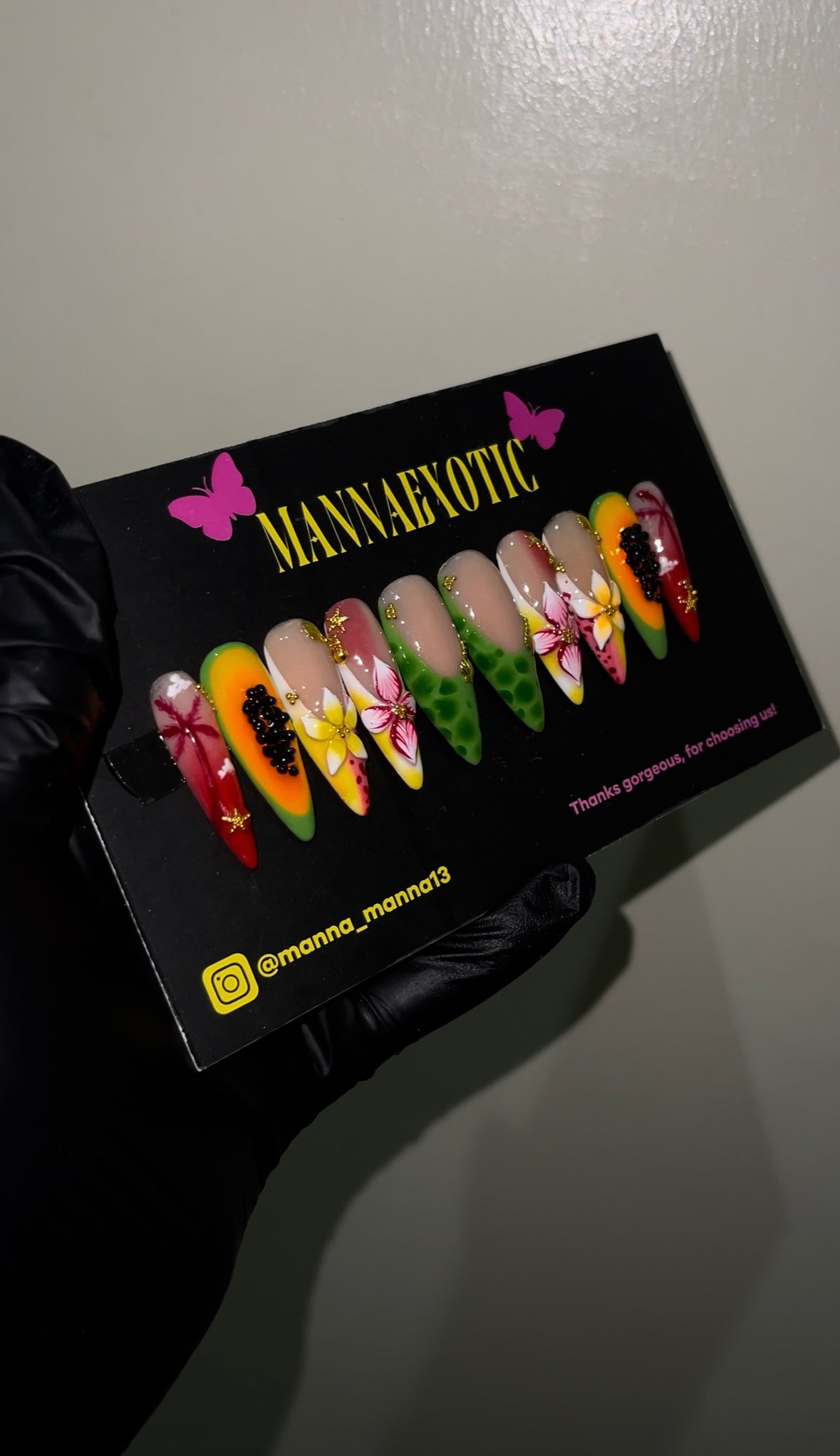 Papaya nail set
